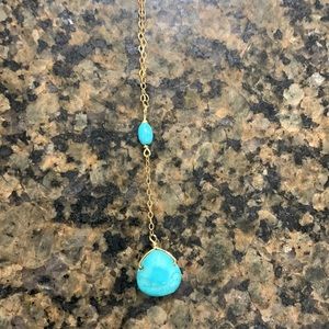 Genuine gold turquoise pendant necklace!